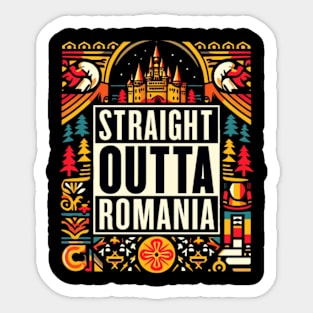 Straight Outta Romania Sticker